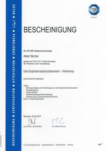 Bescheinigung TÜV SÜD Das Explosionsschutzdokument - Workshop