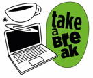 Take a Break – Zeit für Erholung und neue Energie Laptop mit Kaffeetasse und Schriftzug take a break – Symbol für Pause und Work‑Life‑Balance
